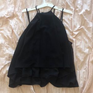 Black strappy tank top
